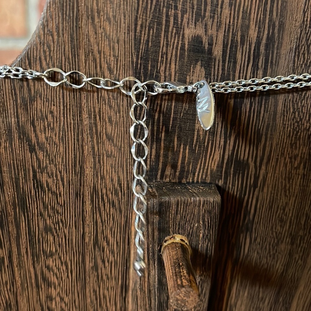 New York & Co Long Beaded Pearl & Crystal Necklace - Picture 5 of 6